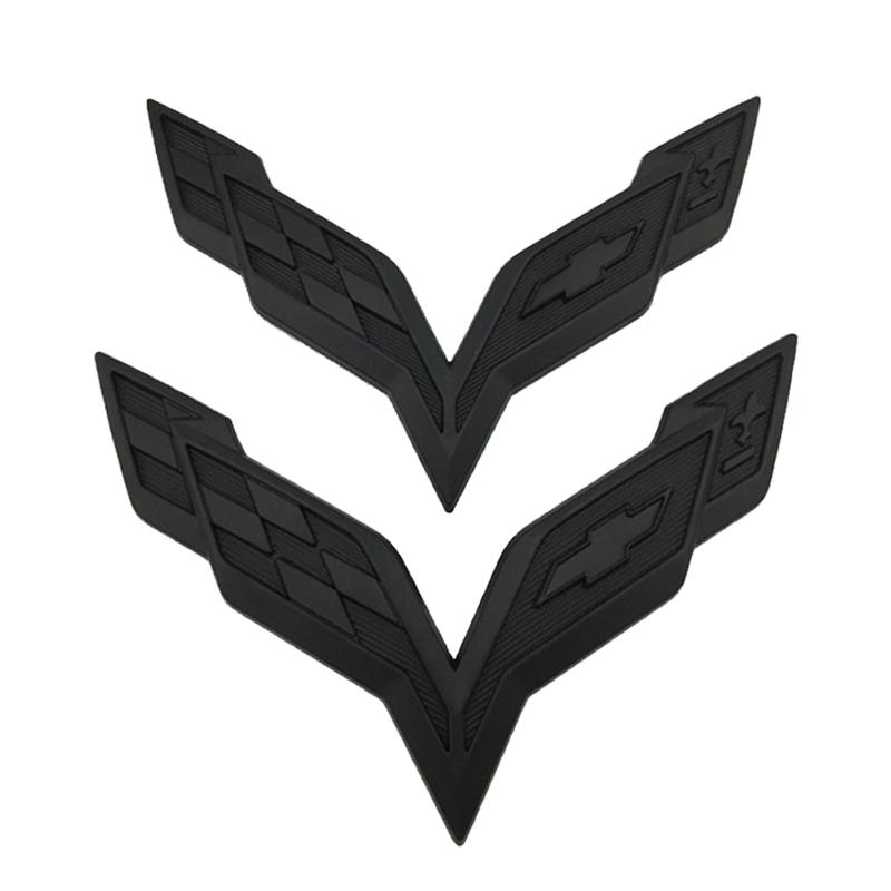 3D ABS Car Emblem For Chevrolet Corvette C5 C6 C7 C8 Rear Trunk Front Hood Sticker Replacement Badge Exterior Decoration