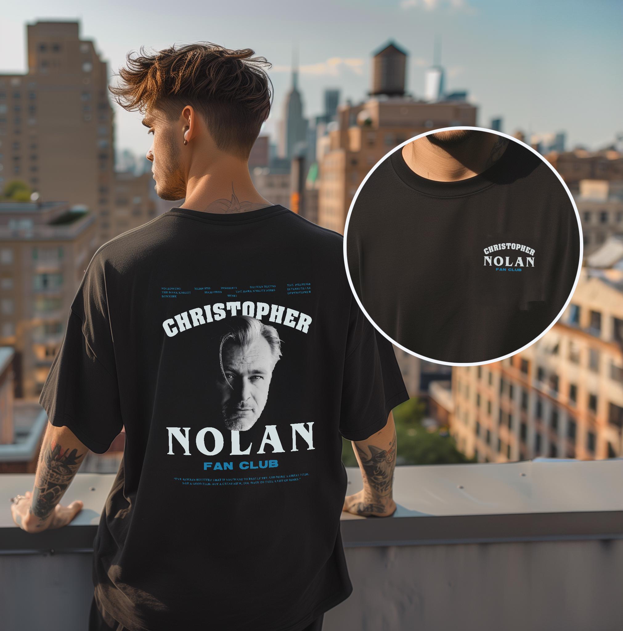 Christopher Nolan Fan Club TShirt DoubleSided Movie Director Tee Summer Mens and Womens Loose and Breathable Tshirt Top S