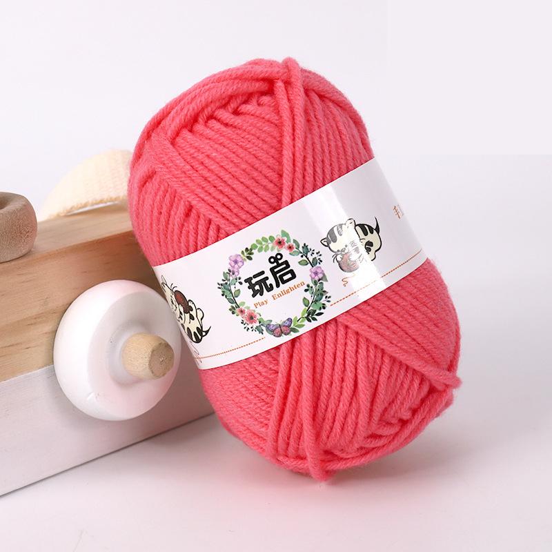 25g Milk Cotton Yarn Crochet Knitting Wool Needlework Dyed Lanas for Crochet Crafts Sweater Hat Dolls Scarf DIY Knitting Line