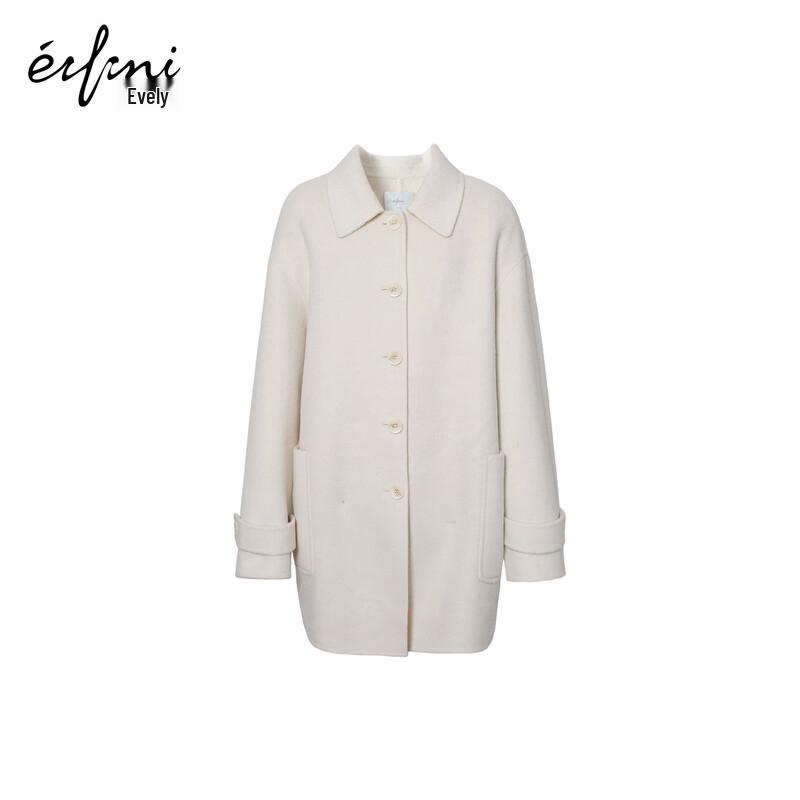 

Элегантное женское двустороннее пальто средней длины из шерстяной смеси Eifini M