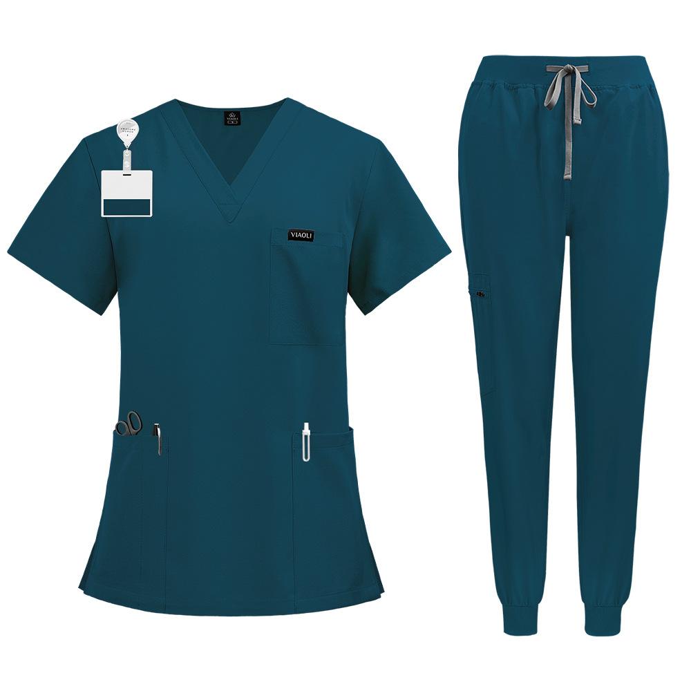 Doctor Nurse Medical Uniforms Shirt Scrubs Women Jogger Set Hospital Accessories Operating Room Surgical Gowns Mens Workwear