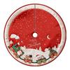 Christmas Tree Skirt with 2D Embroidery- Digital Print for Holiday Festive Decoration