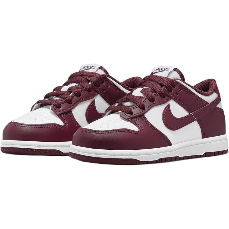 Nike Dunk Anti-Slip Wear-Resistant Low-Top Kids' Skateboarding Shoes Red White Children Aged 3-7 Years Old Sneakers FB9108-115