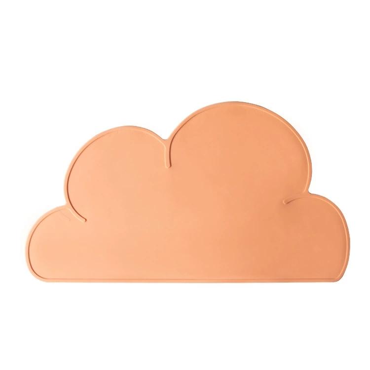 1pc Cloud Shape Pet Feeding Mat, Silicone Dog Cat Placemat, Waterproof Non-Slip, Easy to Clean, Pet Bowl Pad for Food & Water