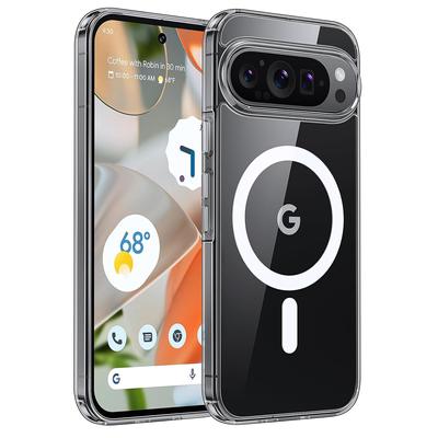 Für Google Pixel 9 Pro Magsafe Magnetische Drahtlose Lade Fall Für Google Pixel 9 Pro XL Pixel9 Pro XL Klar Stoßfest zurück Abdeckung Coque
