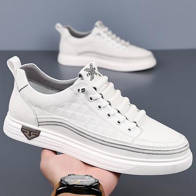 Herren-Board-Schuhe 2024 Herbst Pilot-Trend lässige kleine weiße Schuhe Low-Top Fußbedeckung weichgesichtige Board-Schuhe Tide