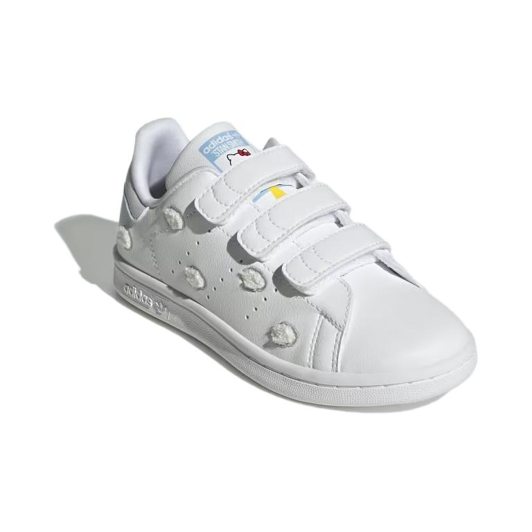 Adidas Hello Kitty X Stan Smith Comfort Closure C Embroidered Clouds Kids Sneakers White Cloud-White Grey-One IF7023