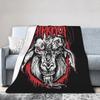 Custom S-Slipknoted Flannel Blankets Heavy Mental Band  Throw Blanket For Bed Sofa Couch 125*100Cm Quilt