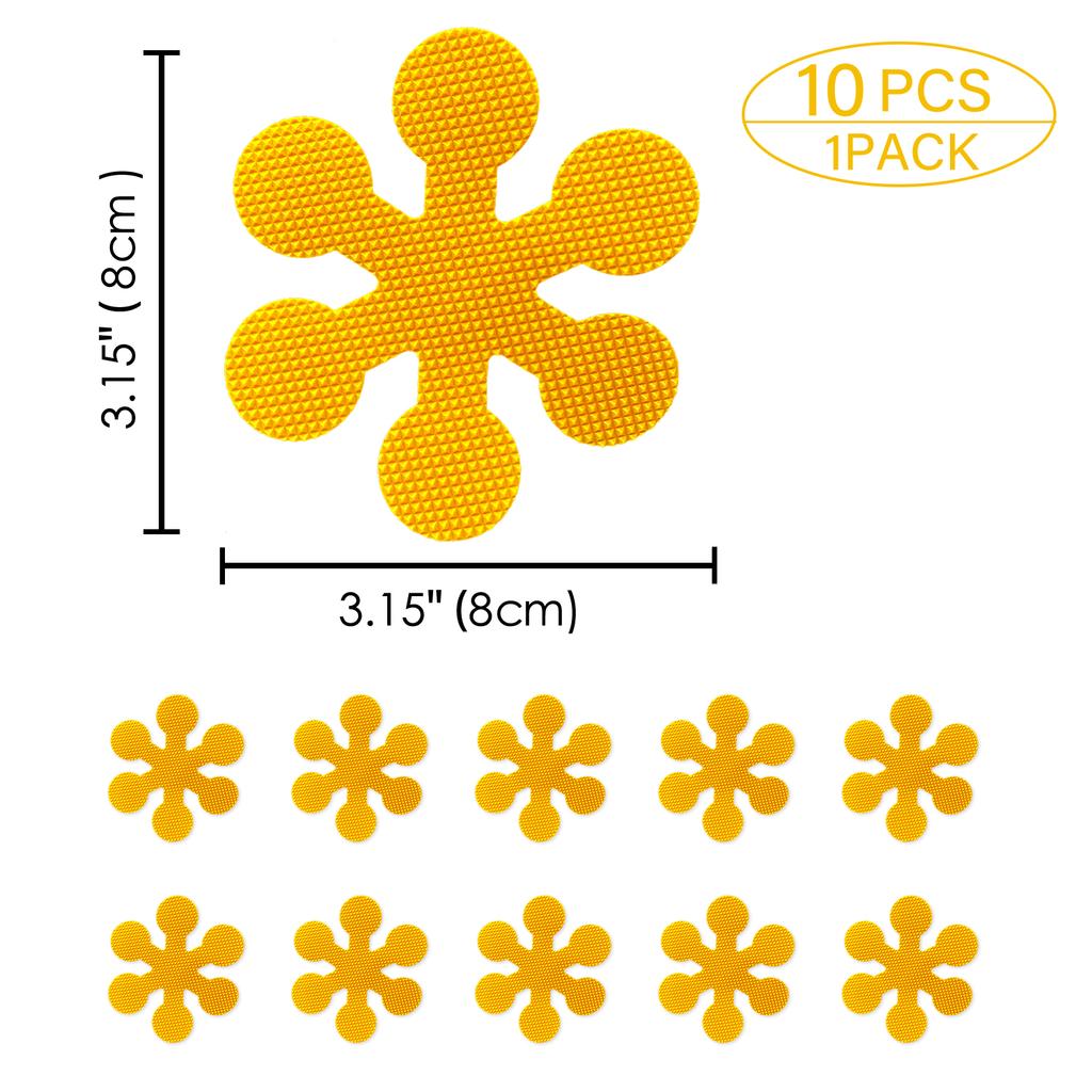 10pcs Snowflake Shape Anti-slip Shower Tread Sticker Cartoon Foor Stickers Bathtub Anti Skid Tape Bathroom Kid's Anti Slip Mat
