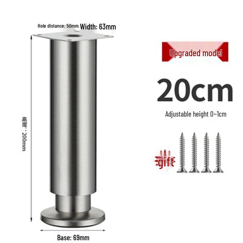Adjustable Stainless Steel Furniture Support Legs: Cabinet, Sofa, TV Stand, Coffee Table, Bed