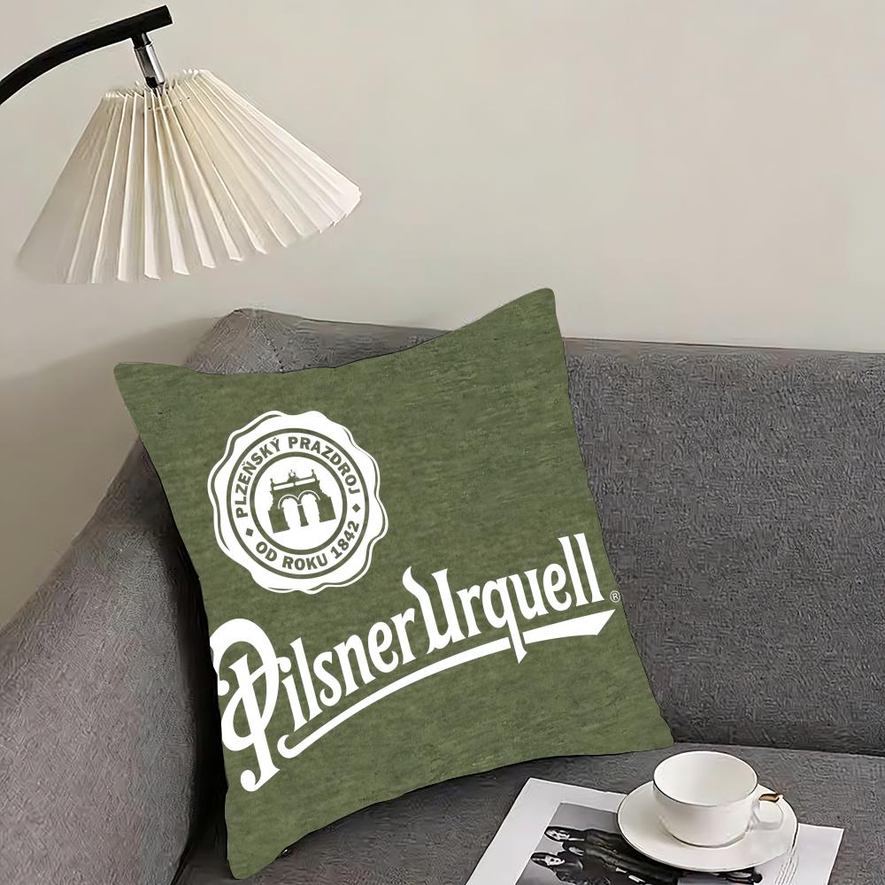 Beer PPilsner UUrquell Cushion Cover Elegant Comfort Pillowcase Sofa Bed Doublesided Printed Invisible Zipper Home Decor