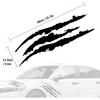 2PCS Car Stickers Reflective Monster Claw Scratch Marks Light Bumper Sticker Waterproof, Claw Marks Decal Reflective Sticker for Car Headlamp,