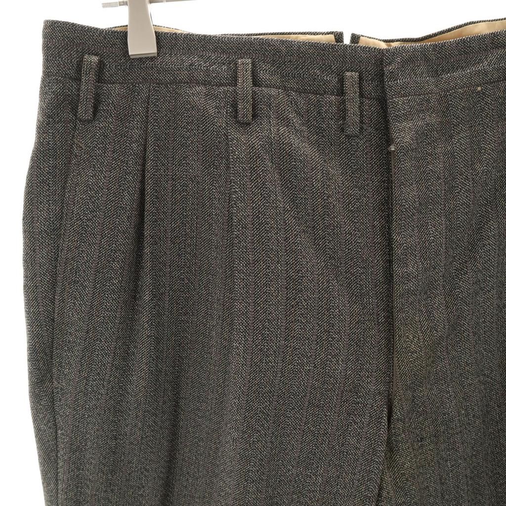 Vintage Striped Pattern Slacks Pants Gray Men's Used