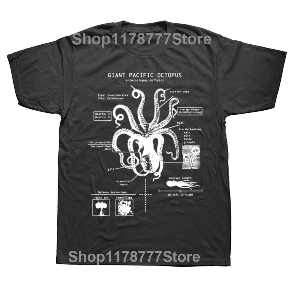 Marine Octopus Tshirt Octopus Species Diving Marine Round Neck Cotton Tshirt Summer Streetwear Casual T Shirt Unisex Tops Tees