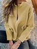 Women's Grey Stand Collar Short Jacket with Multiple Color Options
