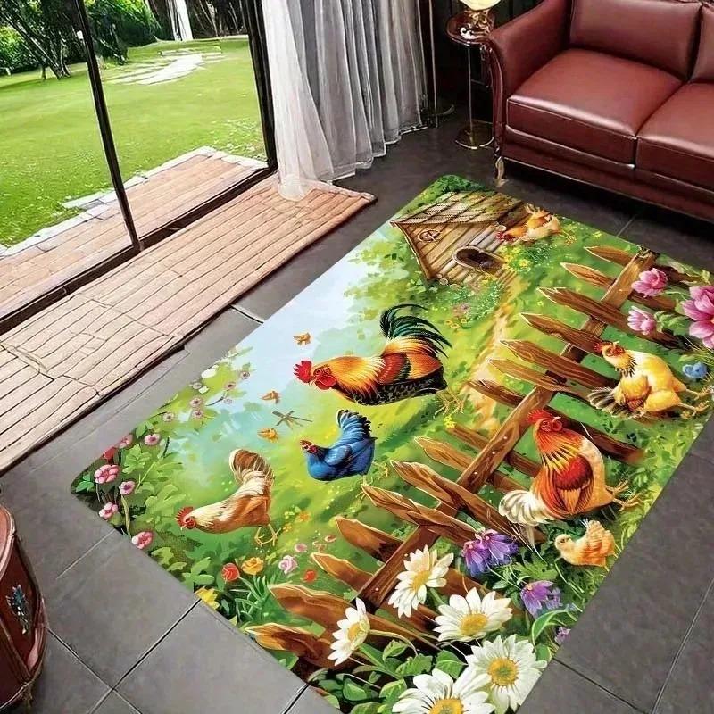 1PC Mushroom Pattern Kitchen Rugs Non-Slip Home Door Mats Pop design Bathroom Rug Bath Mat Carpet for Home Sink Laundry Decor