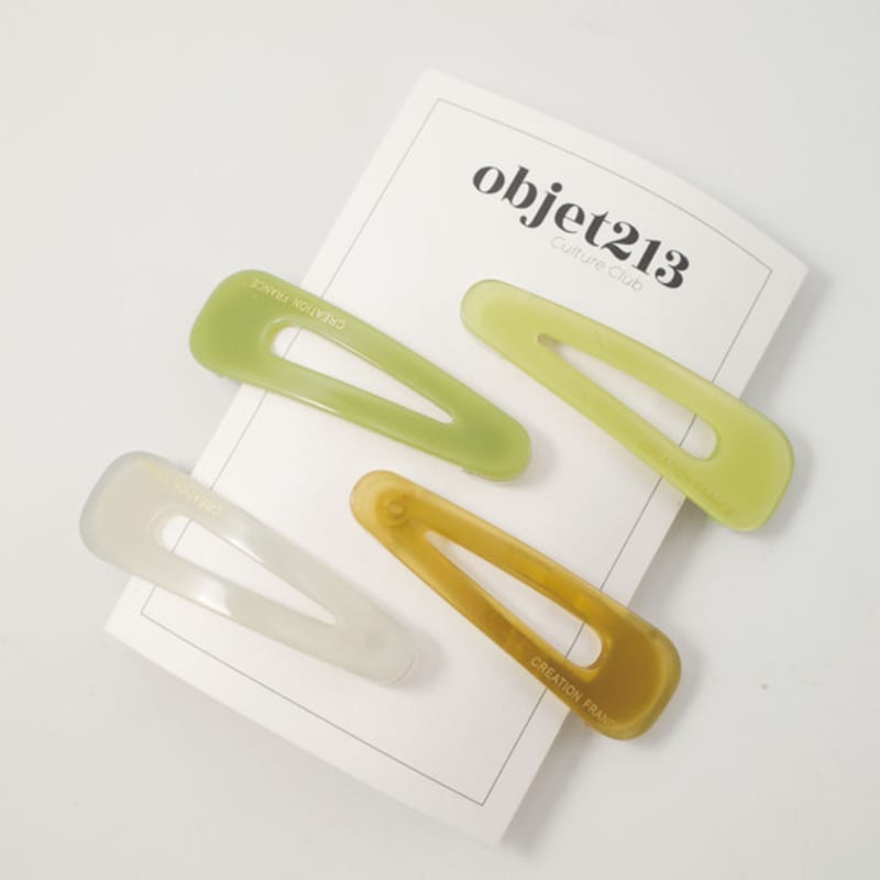 objet213 Green Grass Hair Clip