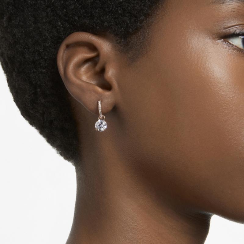 Swarovski Rose Gold Drop Earrings 5639975