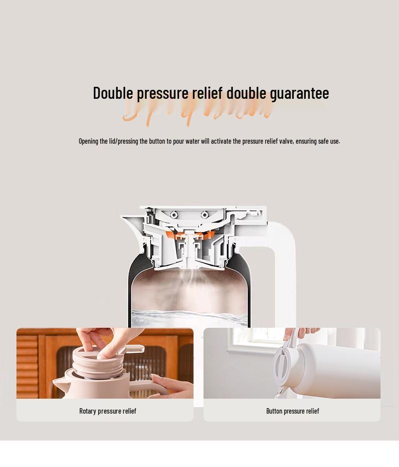 Large Capacity Glass Liner Thermos Flask - Insulated Hot Water Bottle for Home and Office