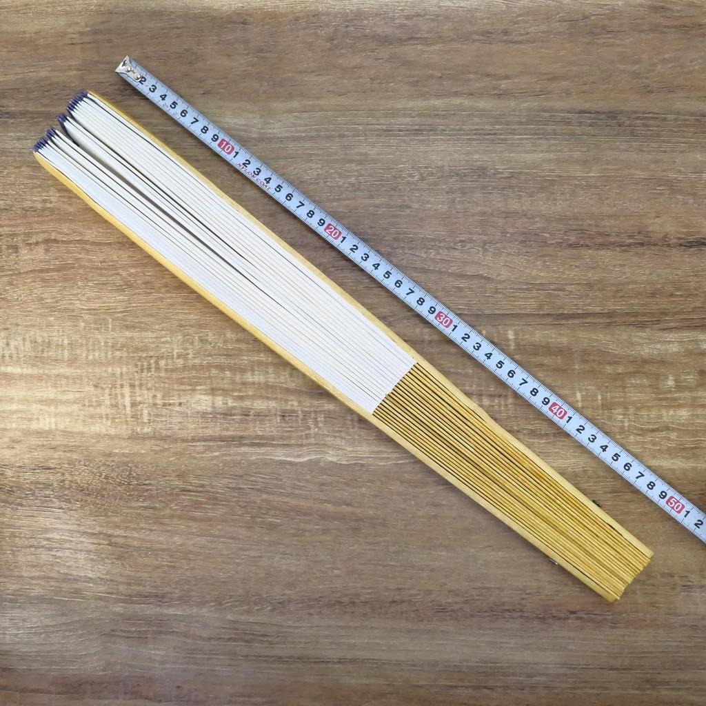 Dekorativer Fächer Groß 50cm Weißer Fächer Großer Jumbo-Fächer Ausstellung Innenraum Kalligraphie Riesig SEN-402