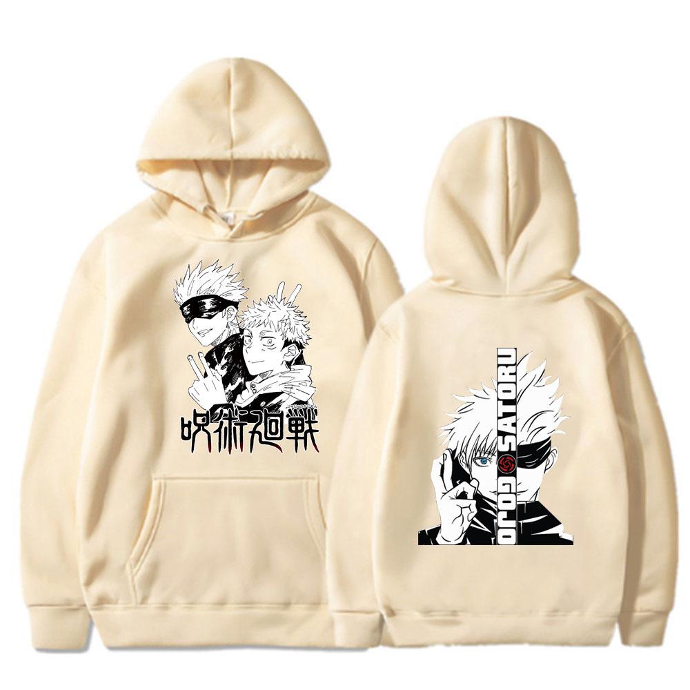 Yuji Itadori Jujutsu Kaisen Hettegenser Motedesign Herre Dame Genser Fleece Oversized Par Streetwear Hettegensere