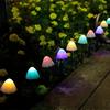 10 LEDS Solar Mushroom Lights Outdoor Waterproof Decorative Street Lights for Lawn Garden Patio Christmas Holiday Decoration