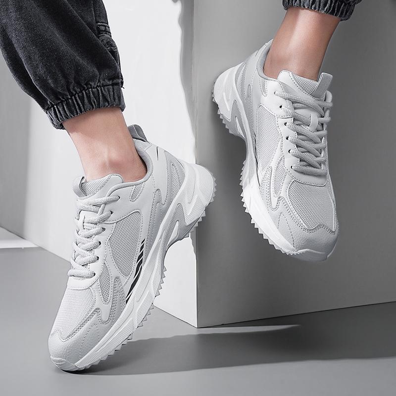 Fashion Men's Running Shoes 2025 New Casual Mesh Breathable Lace Up Sports Shoes Men's Fashionable Lightweight Anti Slip Walking Shoes