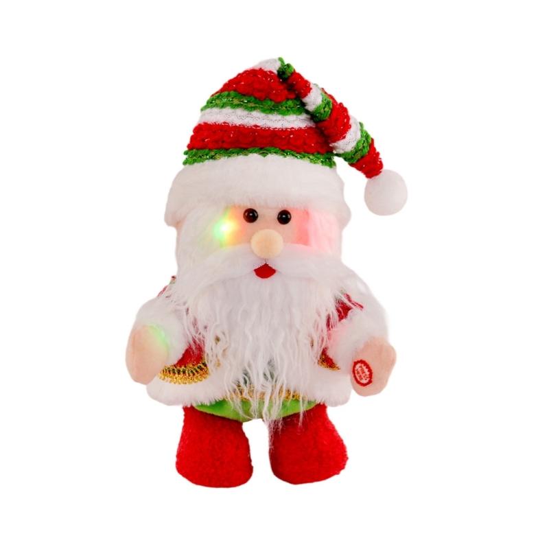 

Animated Santa Figure With Multicolored LED Lights And Holiday Music For Indoor Christmas Decorations And Gifts 1