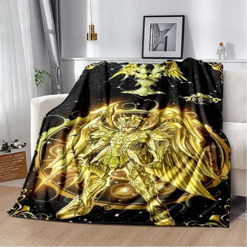 3D Retro Saint Seiya Anime Cartoon Flanelldecke Weich Gemütlich Sofa Bett Reise Decke Kinder Geburtstagsgeschenk