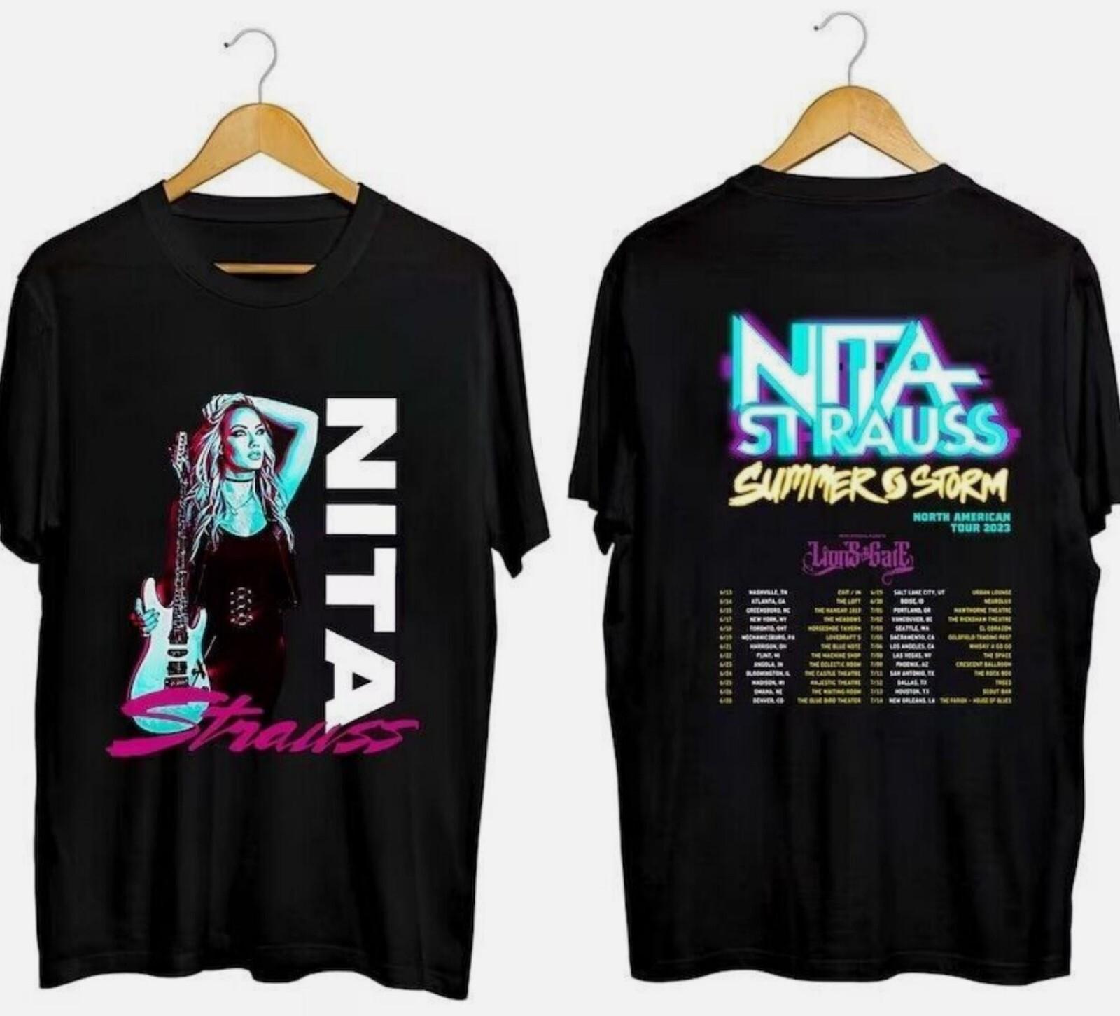 

Футболка унисекс Nita Strauss Summer Storm 2023 Tour S-4XL Подарок для фанатов S