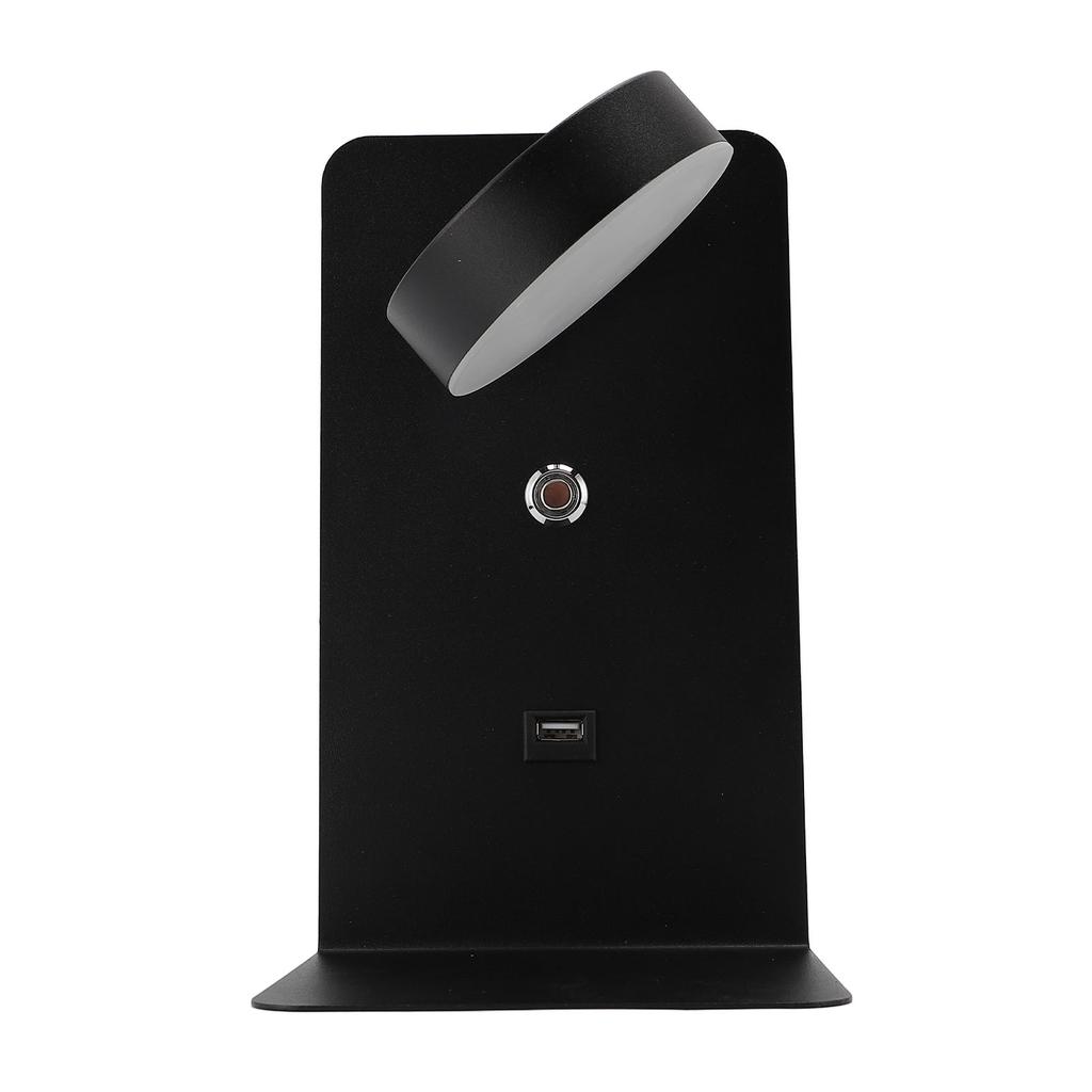 LED Plug In Wall Light with Switch and USB Charging Port Modern Rotatable Reading Lamp for Dormitory