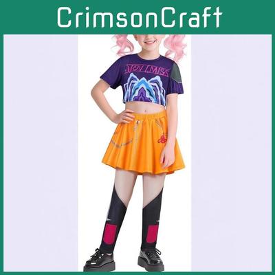 Dämon Kpop Jäger Rumi Mira Zoey Kinder Cosplay Kostüm Kleid Party Halloween
