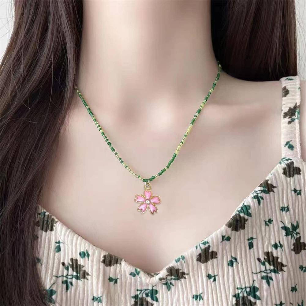 10/20/30pcs enamel alloy cherry blossom pendant earrings bracelets necklaces jewelry making and DIY crafts