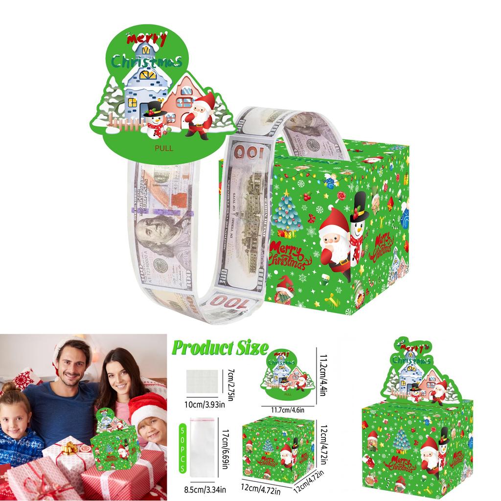 Christmas Celebration Money Box With Festive Green Santa For Event Decor And Gifting