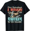Swimming Never Underestimate A Woman Swim In Her Seventies T-Shirt
