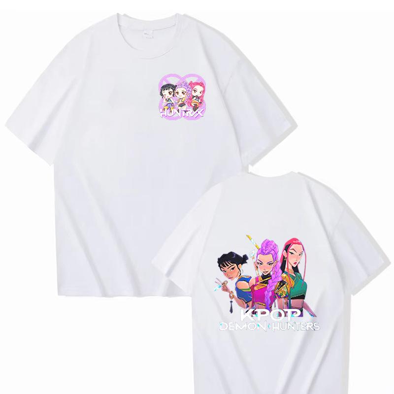 KPop Demon Hunters Cartoon Graphic T Shirt Men Women Clothing Harajuku Y2k Oversized T-shirts Summer Casual Short Sleeve T-shirt