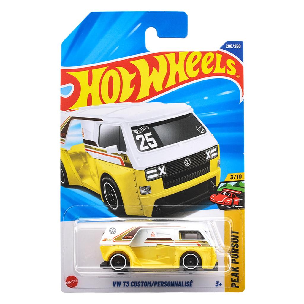 Hot Wheels Volkswagen T3 Custom Basic Car Toy Mini Vehicle JFN48 Yellow for Ages 3 and Up
