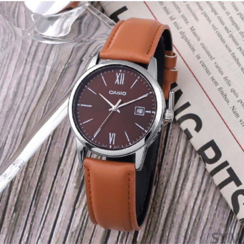 CASIO Man Leather Band Wrist Watch MTP-V002L-5B3 Man Watch