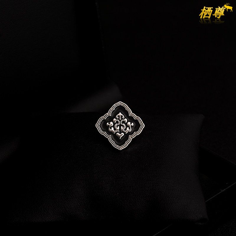 

and American Retro Square Magnetic Suction Does Not Hurt Clothes High-End Brooch Men s Suit Badge Collar Pin Women Temperament All-Match Decoration Square Silver (Magnetic)