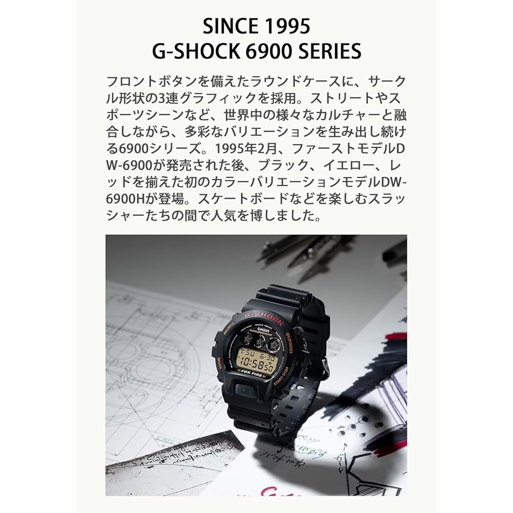 Casio G-Shock DW-6900 30th Anniversary Men's Watch Red Resin Band Water Resistant