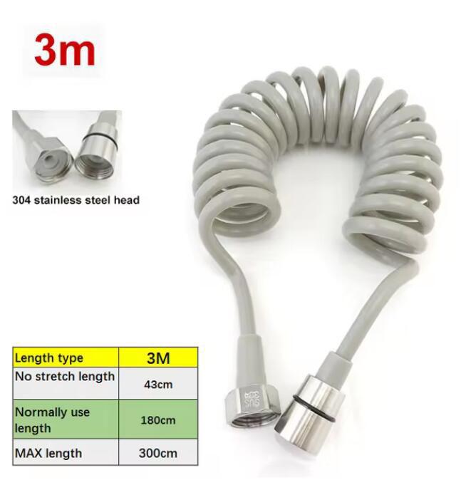 Handheld silver Small Bed Chair Shower Head sprayer Nozzle Hair Salon Shampoo washing water hose 2m 3m baby pet Tool Small
