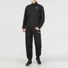 Puma Logo Pattern Zip Collar Jacket And Cuffed Long Sports Pants Set Men Sportswear Black 521967-01