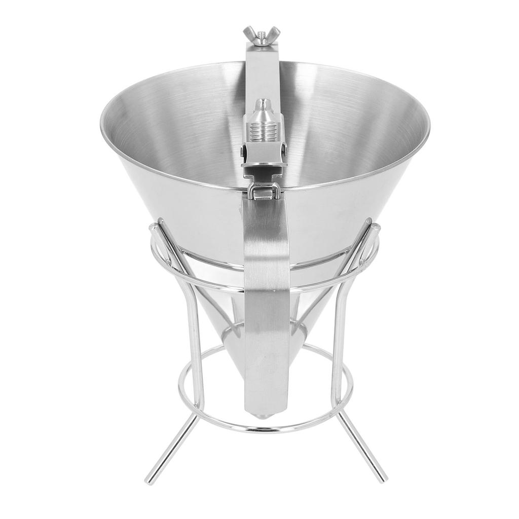 Confectionery Funnel with Stand Stainless Steel Baking Funnel Cake Decorating Tool for Home