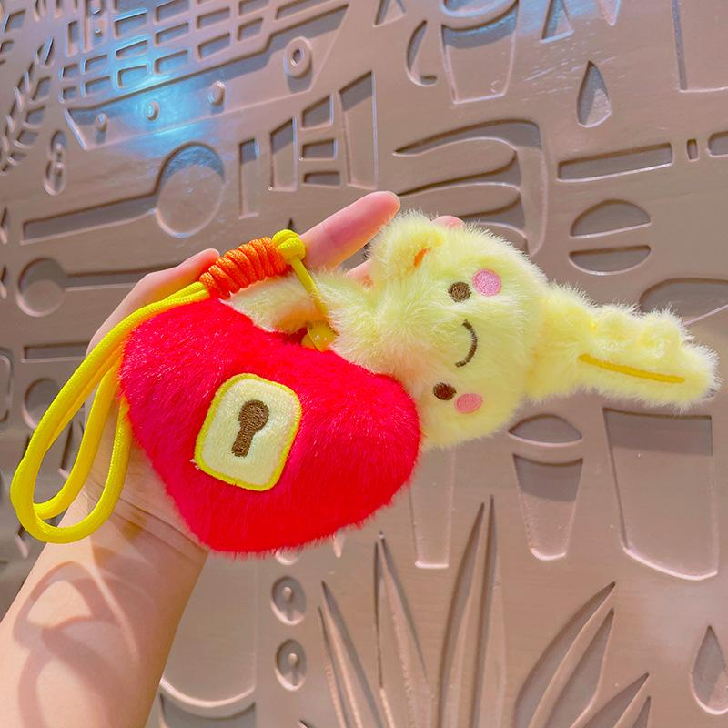 Kreative Liebesschlüssel, Puppen für Paare, Plüschtiere, Niedliche Schlüsselanhänger, Anhänger, Greifautomat-Puppen