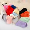 Warm Bedding Accessories for Feet 6 Pairs Thickened Plush Socks Men Winter Solid Color Fuzzy Socks Soft House Slippers Breathable Footwear,