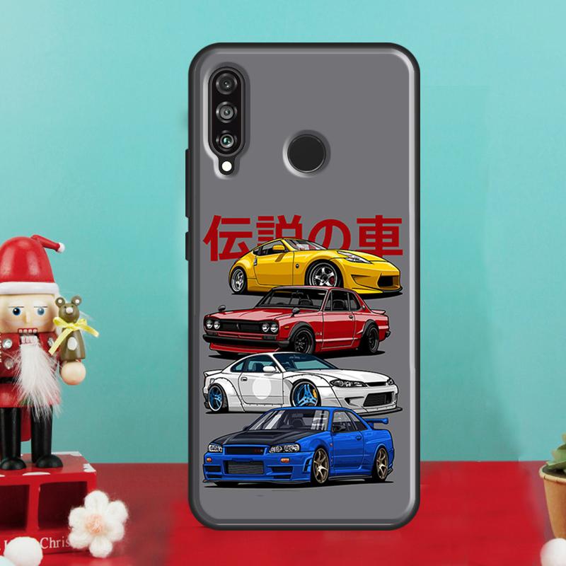 Japan JDM Sports Car Comic For Huawei Nova 9 10 SE 12i 11i 8i 12s Y90 Y60 Y70 Y72 Y61 Y91 P20 P40 P30 Lite P60 Pro Case