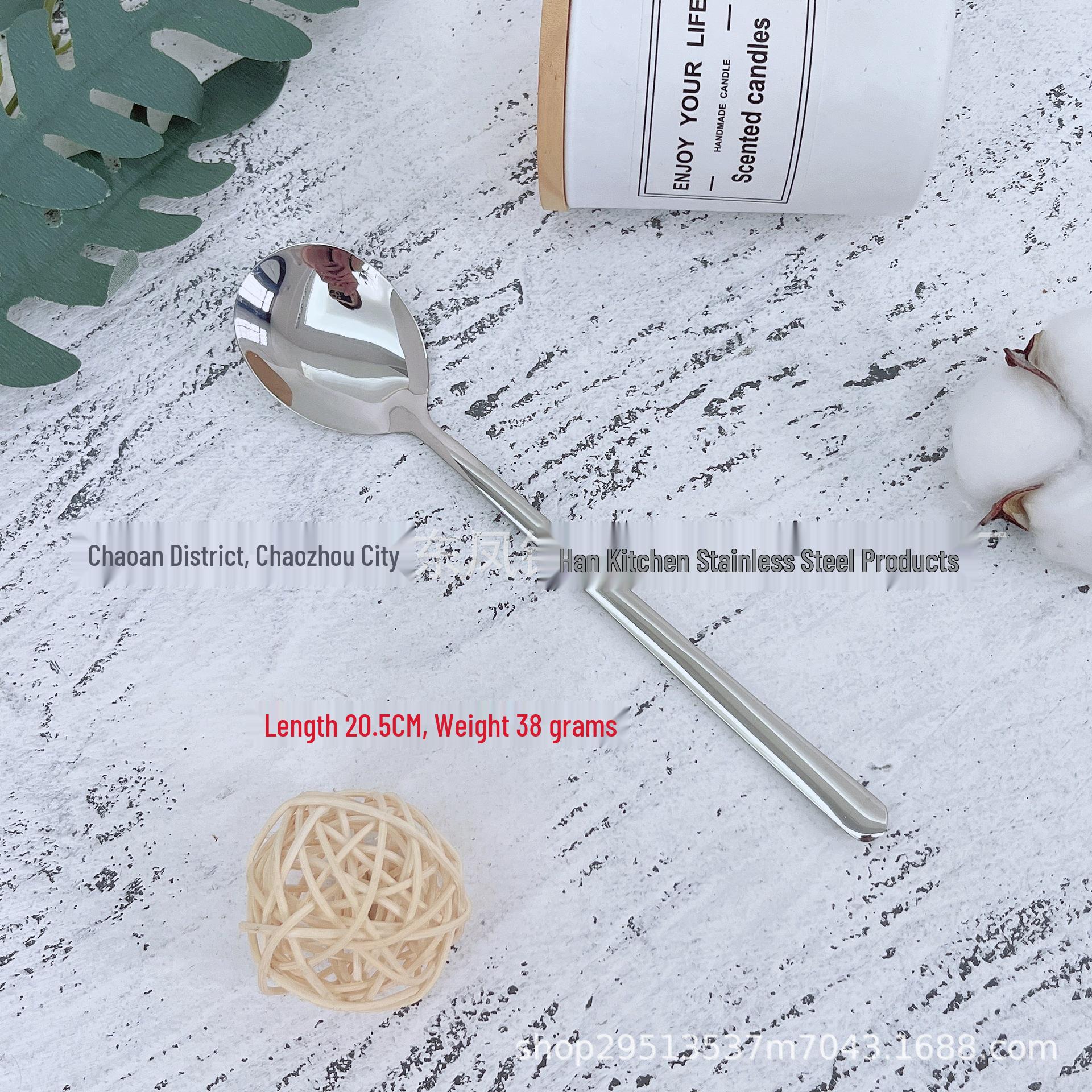 304 Stainless Steel Korean Bibimbap Spoon, Household Chopsticks, Teaspoon, Western Style & Commercial Catering Soup Spoon