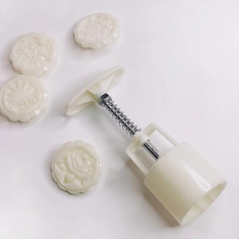 1set DIY Baking Mooncake Mold Hand Press Cookie Stamp Moon for Cake Decor Pastry Diy Tool Bakeware Bar Tool Mid Autumn Festival