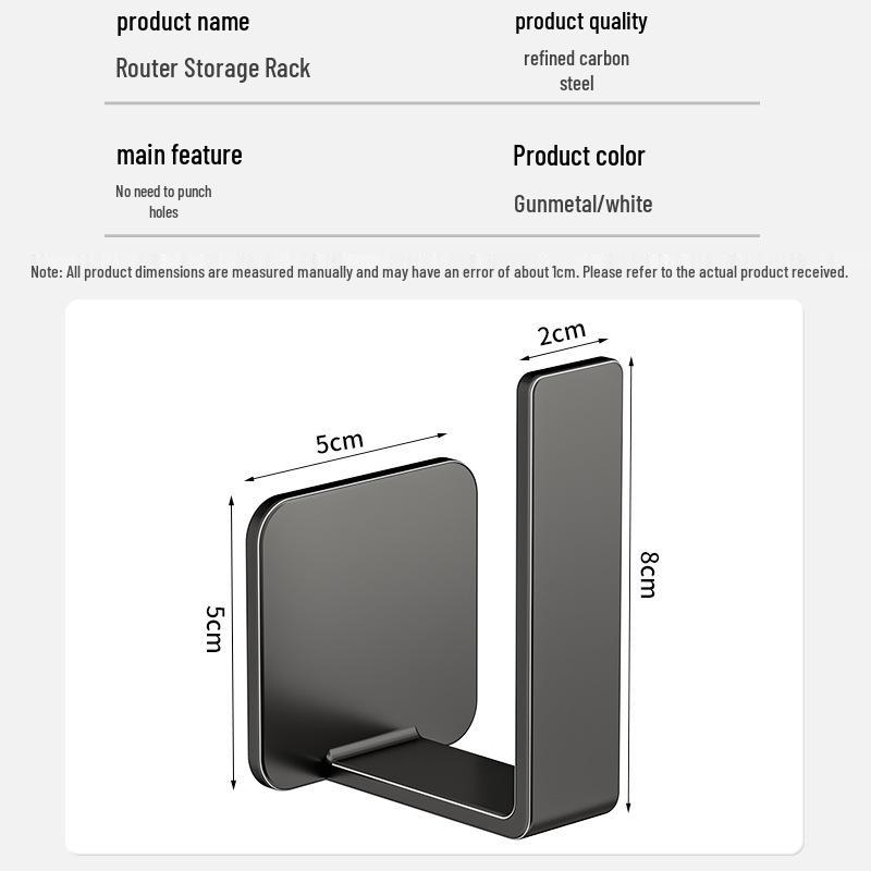 Wall-Mounted WiFi Router Storage Shelf and Set-Top Box Bracket