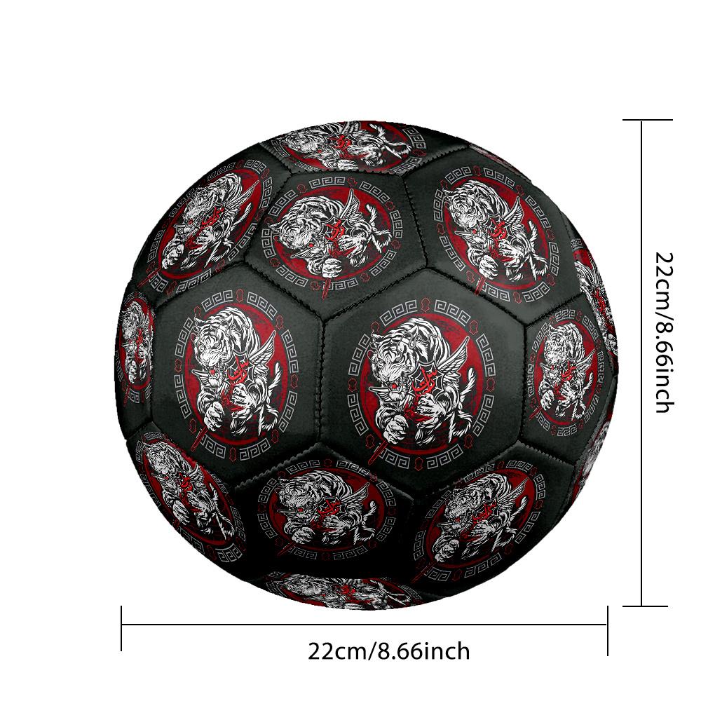 1PC Tiger Dragon Battle Soccer Ball Size 5 Football Machine Sewn Indoor/Outdoor Universal Football Surprise Collection n131